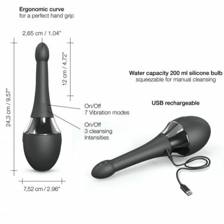 Автоматический анальный душ-вибратор Dorcel Douche Mate Pro || 