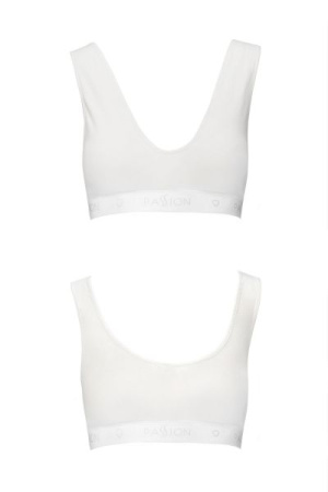 Спортивный топ из эластичного хлопка Passion PS005 TOP white, size S || 