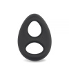 Двойное эрекционное кольцо Silicone Cockring, Black