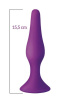 Анальная пробка на присоске MAI Attraction Toys №35 Purple, длина 15,5см, диаметр 3,8см || 