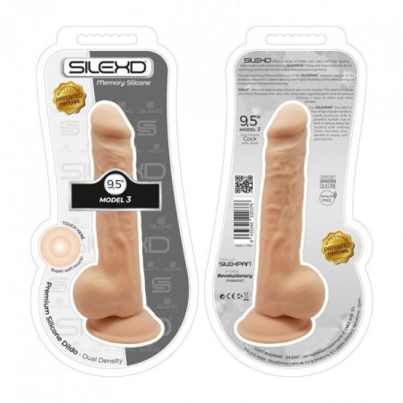 Фаллоимитатор SilexD Kevin Flesh (MODEL 3 size 9.5in), двухслойный, силикон+Silexpan, диаметр 4,5см || 