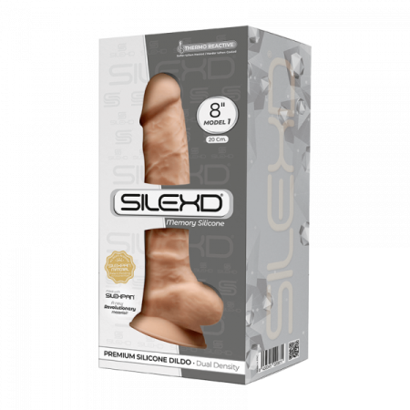 Фаллоимитатор SilexD Vetus Flesh (MODEL 1 size 8in), двухслойный, силикон+Silexpan, диаметр 4,2см || 