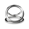 Тройное эрекционное кольцо Sinner Gear Unbendable - Triad Chamber Metal Cock and Ball Ring - Large || 