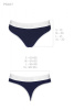 Спортивные трусики-стринги Passion PS007 PANTIES navy blue, size L || 