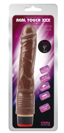 Вибромассажер 9” Vibe Cock, Brown || 