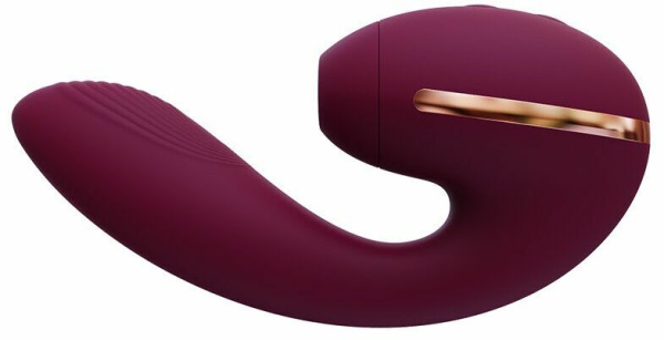 Вакуумный вибратор Kistoy Tina Mini Violet, вагинально-клиторальный