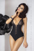 (SALE) Боди монокини с глубоким декольте ZOJA BODY black L/XL - Passion Exclusive
