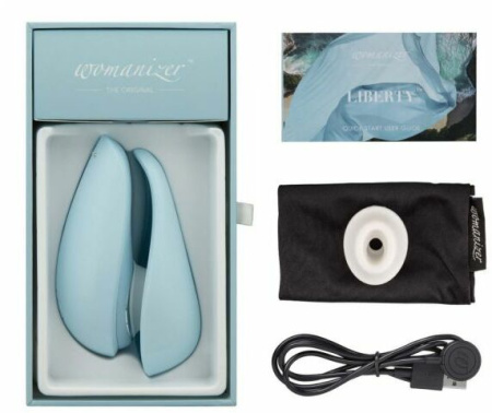 Бесконтактный стимулятор клитора Womanizer Liberty Powder Blue || 