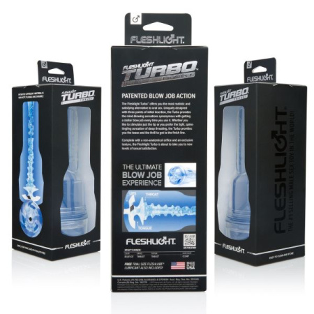 Мастурбатор Fleshlight Turbo Thrust Blue Ice (имитатор минета) || 