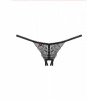 Трусики Obsessive Chiccanta crotchless panties black S/M || 