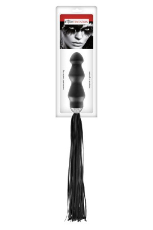 Флоггер с ручкой - анальным плагом Fetish Tentation Whip with Plug Handle || 