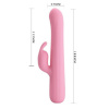 Вибромассажер с стимулятором клитора и ротацией JULIAN, Light Pink || 