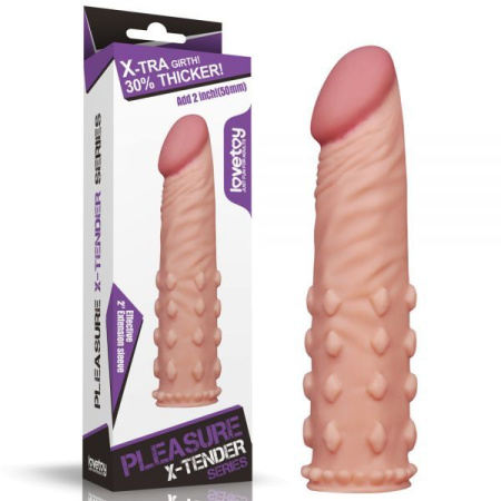 Насадка Add 2" Pleasure X Tender, Flesh || 