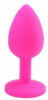 Анальная пробка Pink Silicone Light Pink, S || 