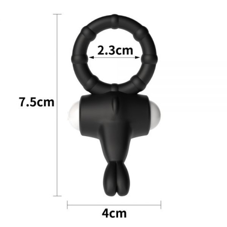 Эрекционное виброкольцо Power Clit Cockring, Black || 