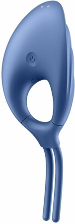 Эрекционное виброкольцо лассо Satisfyer Swordsman Blue, крепкая фиксация, 10 режимов, мощный мотор || 