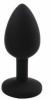 Анальная пробка Black Silicone Dark Pink, S || 
