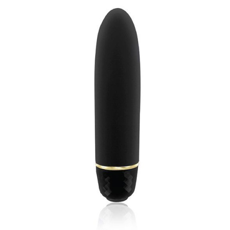 Вибропуля RIANNE S - Classique Vibe мини-вибратор на 7 режимов, чехол-косметичка Stud Black || 