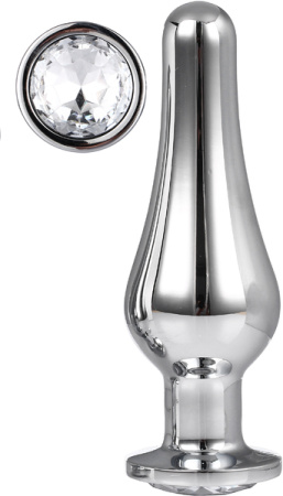 DT21825 Анальная пробка конической формы Dream Toys GLEAMING LOVE SILVER PLEASURE PLUG L