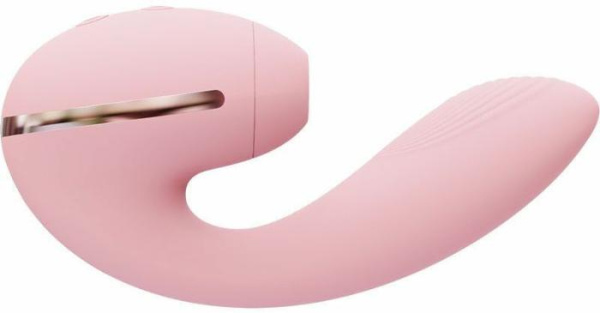 Вакуумный вибратор Kistoy Tina Mini Pink, вагинально-клиторальный