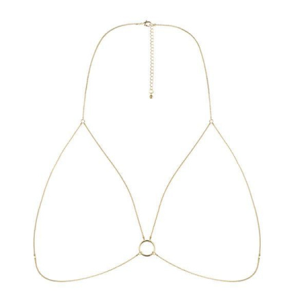 Цепочка портупея Bijoux Indiscrets Magnifique Bra Chain - Gold, украшение на тело || 
