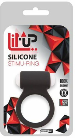 Эрекционное кольцо LIT-UP SILICONE STIMU RING 3, BLACK || 