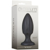 Анальный плаг с каналами для смазки Doc Johnson Platinum Premium Silicone - The Rocket - Black || 