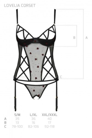 LOVELIA CORSET black L/XL - Passion || 