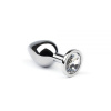 Анальная пробка утяжеленная Silver Diamond, M