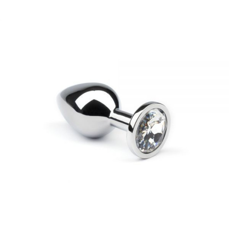 Анальная пробка утяжеленная Silver Diamond, M