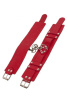 Оковы Leather Dominant Leg Cuffs, Red || 