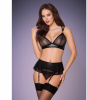 Комплект черный 3 предмета Obsessive 859-SEG-1 set L/XL || 