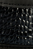 Ошейник с поводком BLAZE LUXURY COLLAR AND LEASH CROCO BLACK || 