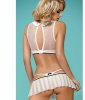 Костюм студентки Obsessive 833-CST-2 student costume Бело-черный S/M || 
