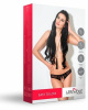 Трусики с разрезом кружево черные с кисточкой LeFrivole, S/M, 42-44 || 