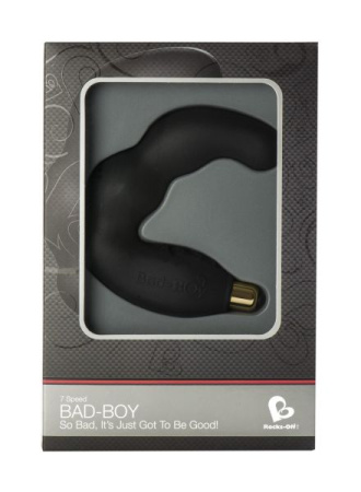 Вибромассажер простаты Rocks Off Bad-Boy Black, массаж промежности, макс диаметр 4см || 