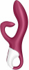Вибратор кролик с тройным отростком Satisfyer Embrace me Berry, 2 мотора, диаметр 3,6 см || 