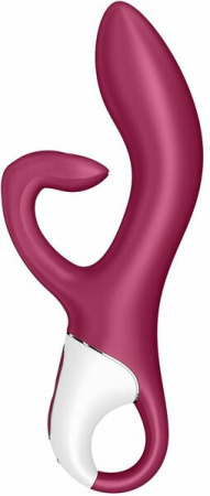 Вибратор кролик с тройным отростком Satisfyer Embrace me Berry, 2 мотора, диаметр 3,6 см || 