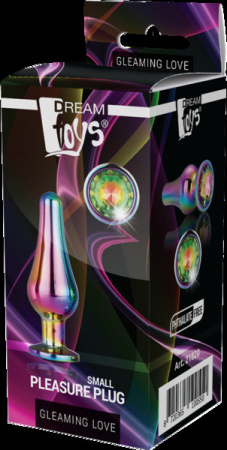 DT21820 Анальная пробка конической формы Dream Toys GLEAMING LOVE COLOURED PLEASURE PLUG S || 