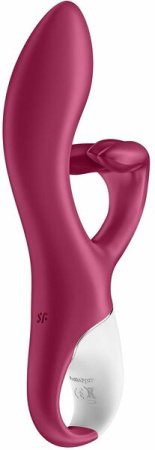 Вибратор кролик с тройным отростком Satisfyer Embrace me Berry, 2 мотора, диаметр 3,6 см || 