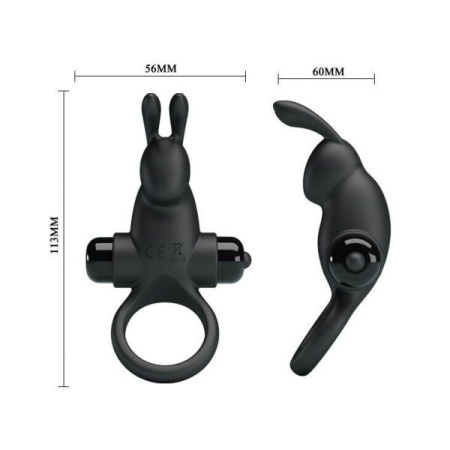 Эрекционное виброкольцо Vibrant penis ring I, Black || 