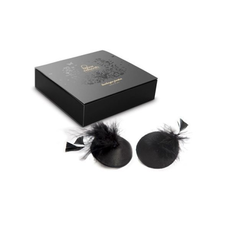 Пэстис - стикини Bijoux Indiscrets Burlesque pasties FEATHER, с перьями || 