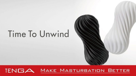 Мастурбатор Tenga FLEX Silky White с изменяемой интенсивностью, можно скручивать || 