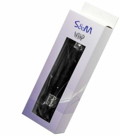 F61421 Плетка из экокожи FLOGGER METAL BLACK || 