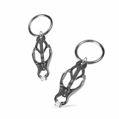 Зажимы для сосков с кольцами EasyToys Clover Clamps With Clips || 