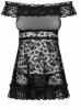 Сорочка Flores chemise Obsessive SM черная || 