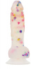 Фаллоимитатор с конфетти ADDICTION - PARTY MARTY - 7.5" - FROST & CONFETTI, 19 см, силикон || 