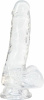 Фаллоимитатор ADDICTION - Crystal Clear Dildo with Balls - 7"