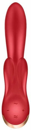 Вибратор кролик Satisfyer Double Flex Red || 