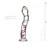 Стеклянный дилдо с изгибами и рисунком Gildo Glass Dildo No. 3 || 